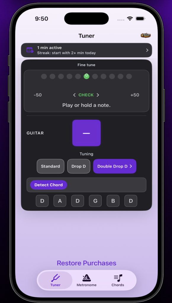 Double Drop D Tuning - True Lock Tuner